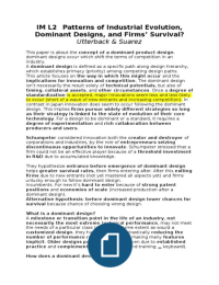 summary art&period;1 lect 2 patterns of industrial evolution