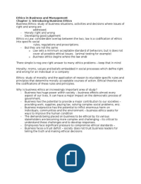 Summary Ethics in Business and Management &lpar;RUG&rpar;