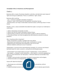 Essential knowledge for Ethics in Business and Management RUG