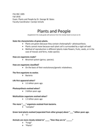 BSC 1005 &vert; Plants and People &vert; Exam guide FSU
