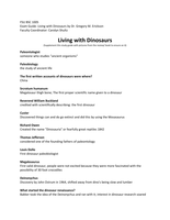 BSC 1005 &vert; Living with Dinosaurs &vert; Exam guide FSU