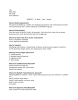 MAR 3023 &vert; DR&period; BRADY &vert; EXAM 2 GUIDE