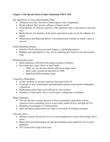 SMGT 410 &lpar;Sport Marketing&rpar; Notes Ch&period; 1-5