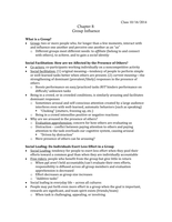 Myers Chapter 8&colon; Group Influence