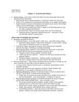 Myers Chapter 11&colon; Attraction and Intimacy 