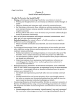 Myers Chapter 3&colon; Social Beliefs and Judgement 