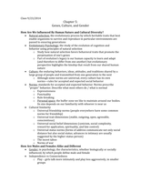 Myers Chapter 5&colon; Genes Culture and Gender