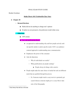 Media Theory Final Exam Study Guide