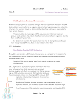 Bio Study Guide Ch&period; 6 DNA Replication&comma; Repair&comma; and Recombination 