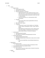 Criminal Law topics and outline