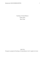 Mass Murder Assignment 