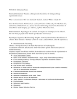 Complete PSYCH 101 Notes