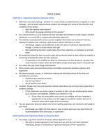 Everything&rsquo;s an Argument&colon; With Readings&period; 6th ed&period; Chapter 3 Notes