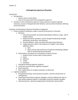 Abnormal Psychology&semi; Schizophrenia Spectrum Disorders &lpar;ch&period; 12 notes&rpar;