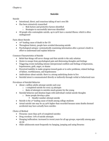 Abnormal Psychology&semi; Suicide &lpar;ch&period; 9 notes&rpar;