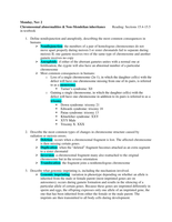 Chromosomal abnormalities & Non-Mendelian inheritance