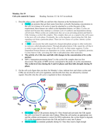 Cell cycle control & Cancer&nbsp;&nbsp;&nbsp;&nbsp;&nbsp;&nbsp;&nbsp;&nbsp;&nbsp; 