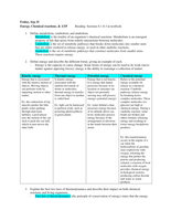 Energy&comma; Chemical reactions&comma; & ATP &nbsp; &nbsp; &nbsp; &nbsp; &nbsp;