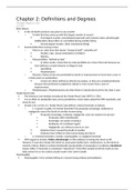 Chapter 2&colon; Definitions and Degrees