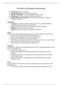 The Science of Biological Antrhopology