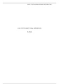 CASE STUDY&colon; BEHAVIORAL DIFFERENCES