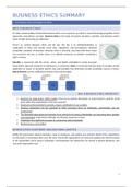 Ethics in Business Management Summary RUG